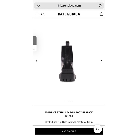 Balenciaga strike bootie new matt smooth calf leather size 40 - Picture 9 of 11